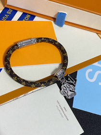 Louis Vuitton LV leather pattern printed bracelet-3859